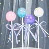 Cinta Decorativa para Pastel Lazo Banderín Color Lentejuelas Globo Fiesta de Cumpleaños Escena de Mesa de Postres Tarjeta