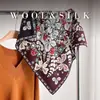 Lenço de Seda Lã Mistura Link Collection 2026 Novo Estiloso Versátil Diferentes Estilos Venda Quente Lenço Quadrado de Seda Lã