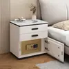 Nueva mesita de noche inteligente antirrobo, no requiere ensamblaje, mesita de noche de madera maciza para el dormitorio, gabinete de almacenamiento multifuncional y seguro
