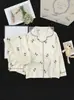 Conjunto de Ropa de Casa con Cuello para Niños de Algodón Nube, Estilo Delgado para Primavera y Otoño, Ropa con Aire Acondicionado para Niñas, Cárdigan de Manga Larga, Pijama de Estilo Coreano para Niñas
