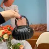 Nuevo Bolso de Mano de PVC para Mujer con Cadena Pequeño Fresco Bolso de Hombro Cruzado Estilo Coreano Forma de Calabaza Bolso Creativo de Nube