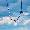 Collar de Manzana Colorida Pequeña Gota de Agua Dopamina Y2K Retro Nicho Versátil Colgante de Estrella Coreano Ins Infantil Femenino