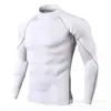 Camiseta de Manga Larga de Cuello Alto para Hombre PRO Sports Running Duradera Otoño/Invierno Elástica Secado Rápido Sudadera con Cuello Alto