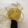 Bolsa Feminina 2024 Nova Moda Corrente Listras Coloridas Nova Bolsa Chinesa Casual Bolsa de Ombro Recorte Bolsa Saco Transversal