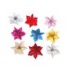 Accesorios de Navidad Flores de Árbol de Navidad Decoraciones Navideñas Polvo Dorado Flores de Navidad Guirnalda de Árbol de Navidad Accesorios