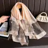 Bufanda Delgada de Imitación Seda Estilo Nuevo para Mujer, Primavera y Verano, Mariposa Perla Hecha a Mano, Moda de Lujo Ligero, Chal Caliente con Perlas Transfronterizo