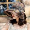 Chal Sombrero para el Sol con Ala Ancha Sombrero para el Sol para Mujer Protección Solar de Verano Uv Paja Sombrero para el Sol de Copa Vacía Plegable