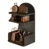 Estante de almacenamiento de bolsas en la parte superior del mueble de entrada, estante de niveles, almacenamiento de bolsos de mano y mochilas para el hogar, almacenamiento conveniente para artículos cotidianos