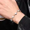 Pulsera Cruzada de Acero de Titanio Empalmada Negra y Blanca, Pulsera de Acero Inoxidable de Moda de Alto Diseño que No se Desvanece para Hombres y Mujeres