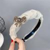 B270 Faixa de cabelo com laço de strass doce, organza, fina, flash, acessórios para cabeça, faixa de cabeça, menina, mori