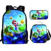 2023 Super Mario Bros. Mochila Escolar Juego de Tres Piezas Estudiante de Primaria Mochila Anime Dibujos Animados Nuevo Estilo