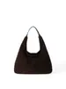 Bolsa de Axila de Tecido Pelúcia Novo Inverno 2025 para Mulheres Estilo Coreano Design de Nicho Simples Casual Bolsa de Ombro