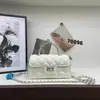 Bolso de Cadena Romboidal de Alta Calidad para Mujer, Nuevo Modelo de Moda Primavera y Verano 2025, Bolso de Hombro Portátil, Bolso Pequeño Cruzado con Textura