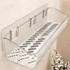 Estante de Almacenamiento de Pegatinas sin Costuras para Baño Estante de Almacenamiento en Pared sin Taladro Estante Cesta de Almacenamiento para Cosméticos de Baño con Fuerte Capacidad de Carga