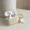 Base blanco lechoso con lunares azul niebla Funda protectora para auriculares Airpods 4ª generación adecuada para auriculares Apple Airpods 3ª generación Pro2