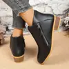2026 moda transfronteriza versátil botines nuevos para otoño e invierno con punta y cremallera doble, estilo europeo y americano, talla grande, para mujer