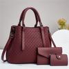 Bolso de Comercio Exterior Bolso de Gran Capacidad Bolso de Mujer 2023 Nuevo Bolso de Patrón Tejido a la Moda Juego de Varias Piezas Bolso de Viaje para Mujer