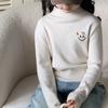 Suéter de cuello alto medio para niñas Otoño/Invierno 2026 Estilo Nuevo para Niños Mayores, Tejido de Mezcla de Lana, Camiseta Base de Invierno para Niños