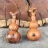 Calabaza de Dragón de Cabeza Larga de Madera de Azufaifo Golpeada por el Rayo, Calabaza Pequeña de Madera de Azufaifo Adorno de Mano, Colgante Pequeño de Calabaza de 8 cm, Amuleto Protector