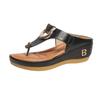 Zapatos de mujer de comercio exterior de estación independiente, sandalias de cuña con punta de playa de verano 2022, sandalias romanas de talla grande europeas y americanas para mujer