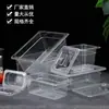 Bandeja Seccional de Acrílico PET Bandeja Seccional Plástica Transparente Comercial Bandeja de Seleção de Vegetais Mala Tang Bandeja de Geleia para Loja de Chá com Leite