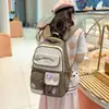 Mochila Escolar para Estudiante de Secundaria, Estudiante de Primaria Femenina, Mochila de Tres Piezas para Tercer a Sexto Grado, Mochila Pequeña Fresca con Corazón de Niña, Versión Coreana