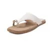 Sandalias Planas de Deslizamiento con Hebilla de Metal, Modernas y Únicas, Punta Redonda, Punta Abierta, Cuero Genuino, Casuales para Playa, para Mujer, 2026