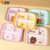 Serie Line Friends Vajilla de Melamina, Tazones para Comida, Platos Divididos, Vasos para Agua, Tenedores y Cucharas, Alimentación de Bebés, Grado Alimenticio