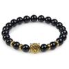 Pulsera de Charms de Búho, Lapislázuli, Piedra Volcánica y Perlas de Pino Azul de Venta Caliente Transfronteriza para Mujeres y Hombres