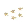 Cor - preservando 14k saco de cobre ouro pequeno crisântemo folha pingente tridimensional flor lanterna artesanal diy colar pingente de zircão