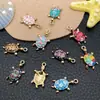 Colgante de Tortuga de Aleación Esmaltada DIY Transfronterizo Moda Dibujos Animados Joyería Pendientes Llavero Accesorios