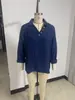 Camiseta de manga larga para mujer 2026, nueva, holgada, con cuello en V, botones, retazos, en colores lisos, para uso casual y de trabajo