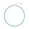 Collar Turquesa Natural Acero Titanio Muy Fino 2mm Mineral en Bruto Sin Optimización Clavícula Turquesa Pequeña Femenino