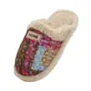 Chinelos de Chão Lidani Simples Xadrez de Algodão Femininos Inverno Novo Casa Quentes Confortáveis Masculinos Outono/Inverno