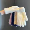 Guantes de invierno de pelo de conejo artificial grueso, cálidos, de visón, sencillos, lisos, de cinco dedos, para montar al aire libre, resistentes al frío y a las heladas.