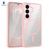 Adecuado para Galaxy S26 Funda Transparente con Sensación de Piel S24+ Funda Magnética para Teléfono S25Ultra Anticaída Funda Protectora Samsung