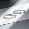 Hebilla de oreja femenina moda coreana geométrica ovalada hebilla de oreja temperamento simple joyería geométrica para la oreja hebilla de oreja