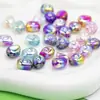 Dingyi Strass Transparente Perlas de Luna Fría Barrocas Perlas Acrílicas Irregulares Galvanizadas con Agujero Pasante Perlas Sueltas Accesorios para Cuentas