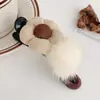 Presilha de Cabelo de Pelúcia de Alta Qualidade para Mulheres, Presilha de Garra Grande da Moda para a Parte de Trás da Cabeça, Acessório de Cabelo Grampo Bico de Pato para Outono e Inverno