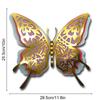Adhesivo de pared de mariposa hueca tridimensional 3D de cuatro capas, mariposa de papel nacarado, decoración para fiestas navideñas, bodas, hogar