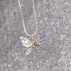 Collar de mariposa de color dopamina para mujer, diseño de nicho ins, dulce, cool, cadena para clavícula, lujo ligero, collar de alta gama, superventas