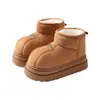 Pantuflas de invierno para mujer, nuevo estilo 2026, para usar en exteriores, de felpa, con suela gruesa, antideslizantes, forradas de polar, cálidas botas de nieve