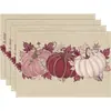 Nuevos Manteles de Otoño para Decoración de Acción de Gracias, Manteles de Mesa para el Hogar con Estampado de Calabaza y Hoja de Arce, Manteles de Lino Aislantes del Calor