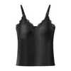 Camisola de encaje para mujer con copas incorporadas, no necesita sujetador, adelgazante y realza la figura, perfecta como capa base o para lucir tu hermosa espalda
