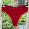 Nova Tanga de Seda Gelada Estilo Europeu e Americano, Virilha Sexy de Algodão Puro Sem Costura, Calcinha Simples de Peça Única Cor Sólida para Jovens Mulheres