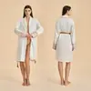 Cordones Cuello de Fruta Verde Ropa de Casa para Mujer Nueva Sexy Manga Larga Bata para Mujer Primavera Otoño Satén Transfronteriza Verano Bata Corta Holgada