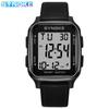 SYNOKE Reloj electrónico de tiempo y hora para hombre, estilo retro, deportivo, de moda, para estudiantes, con pantalla grande, resistente al agua y multifuncional.