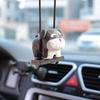 5 Adornos de Perro de Viento de Talla de Madera Resina Muñeco de Dibujos Animados Decoraciones para Coche Colgante para Espejo Retrovisor de Coche Colgante