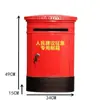 Buzón de Hierro Forjado Estilo Británico Montado en Pared con Cerradura, Caja de Amor