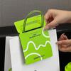 Bolsas de Embalaje de Café de Moda Bolsas Tote para Bebidas de Té con Leche Titular de Tarjetas Creativo Bolsas Dobles para Llevar Bolsas de Papel Kraft Venta al por Mayor